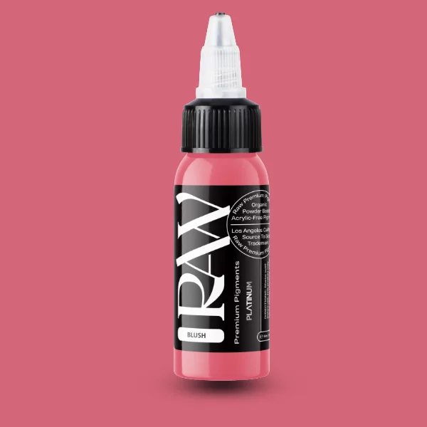 Raw Pigments EU Blush – warmes, staubiges Rosé Tattoo-Pigment, 30ml Flasche