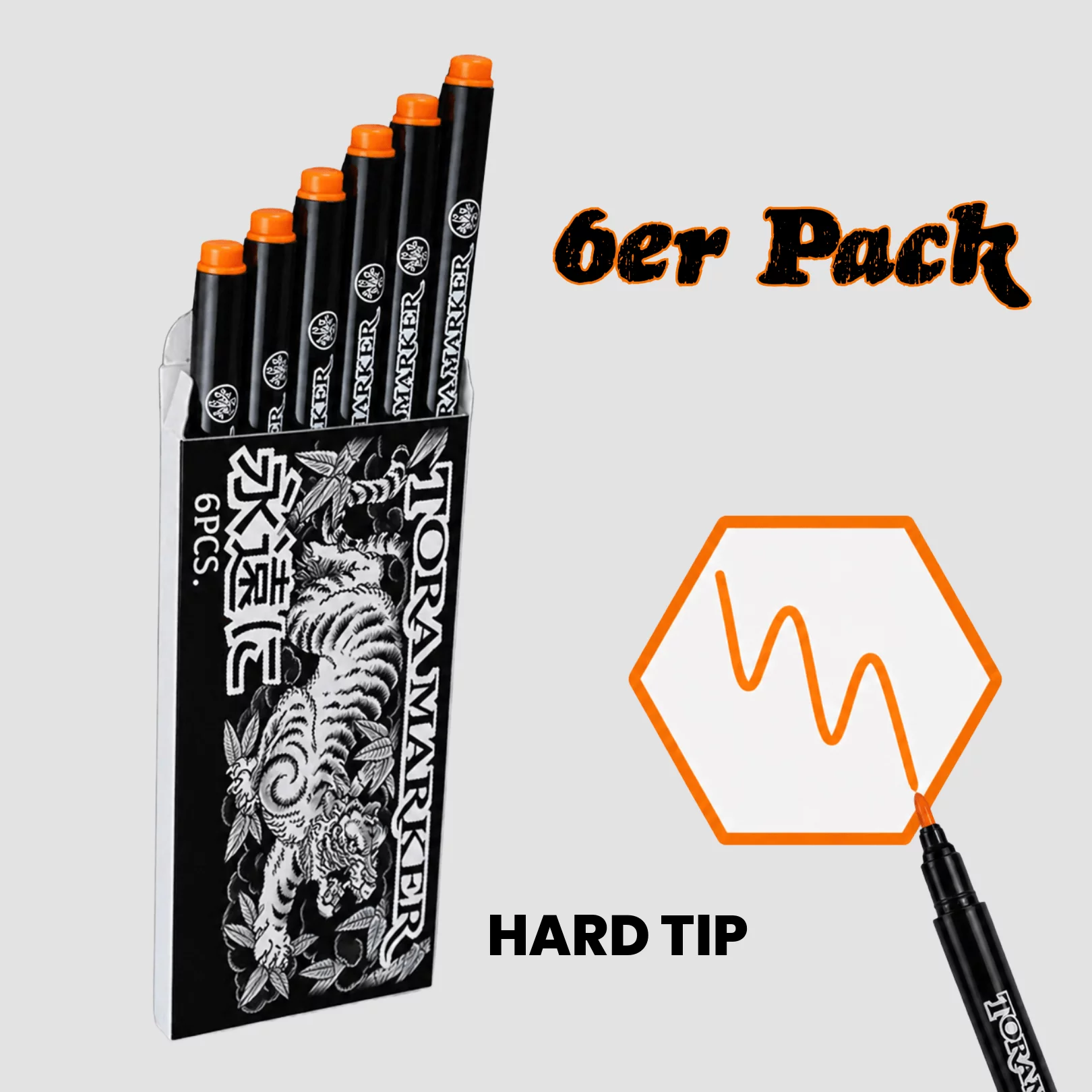 Tora Marker Fine Tip - Daidai Orange