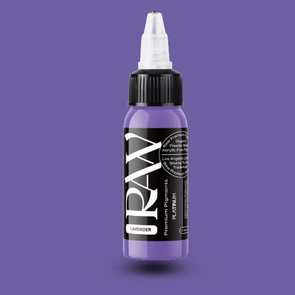 Raw Pigments EU Lavender – klassisches, ausgewogenes Violett Tattoo-Pigment, 30ml Flasche
