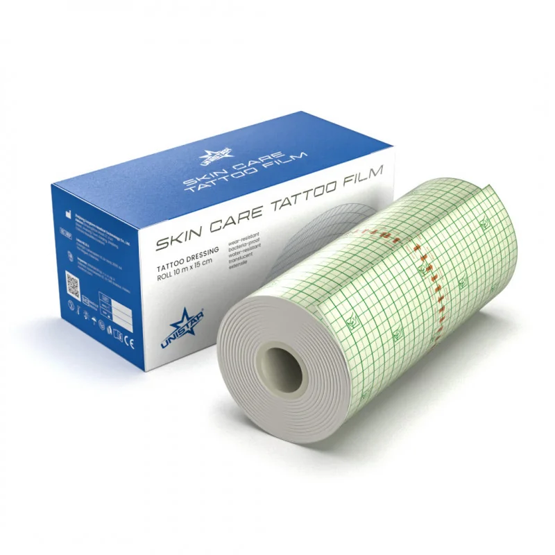 Unistar Skin Care Tattoo Folie, Rolle 15 cm x 10 m mit Karton