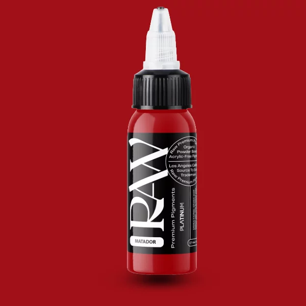 Raw Pigments EU Matador – klassisches, kräftiges Signalrot Tattoo-Pigment, 30ml Flasche