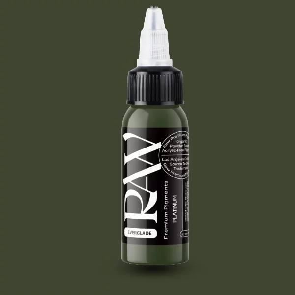 Raw Pigments EU Everglade – klares, dunkles Waldgrün Tattoo-Pigment, 30ml Flasche