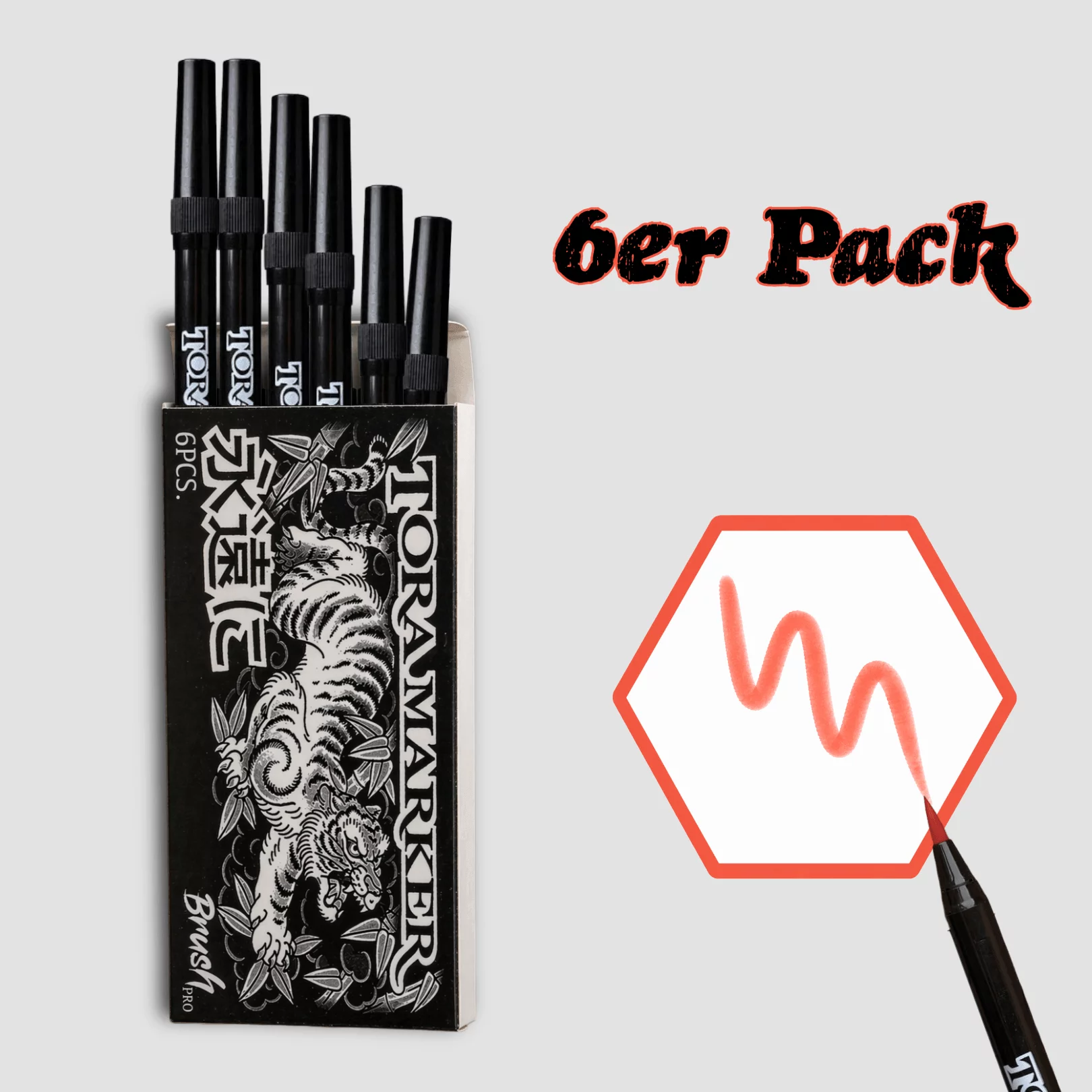  Tora Marker Brush Pro - Chi  Red 