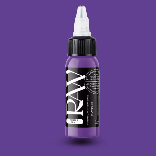 Raw Pigments EU Purple Jam – sattes, warmes klassisches Purpur Tattoo-Pigment, 30ml Flasche