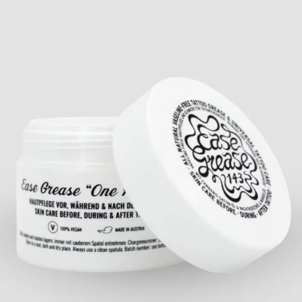I AM INK Ease Grease – veganes Tattoo-Butter mit Mandel- und Nachtkerzenöl, 120g Tiegel