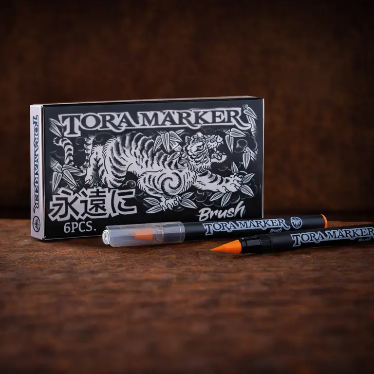 Tora Marker Brush - Daidai Orange
