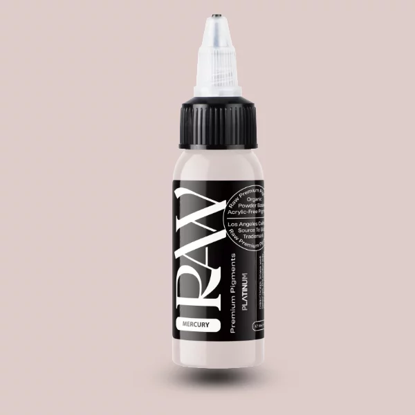 Raw Pigments EU Mercury – gedämpftes, erdiges Graurosa Tattoo-Pigment, 30ml Flasche