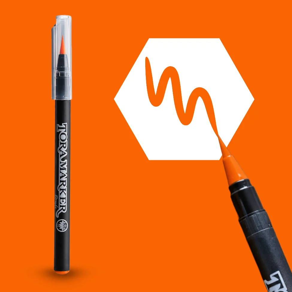 Tora Marker Brush - Daidai Orange