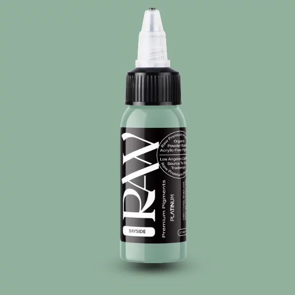 Raw Pigments EU Bayside – helles, pastelliges Seafoam-Mint Tattoo-Pigment, 30ml Flasche