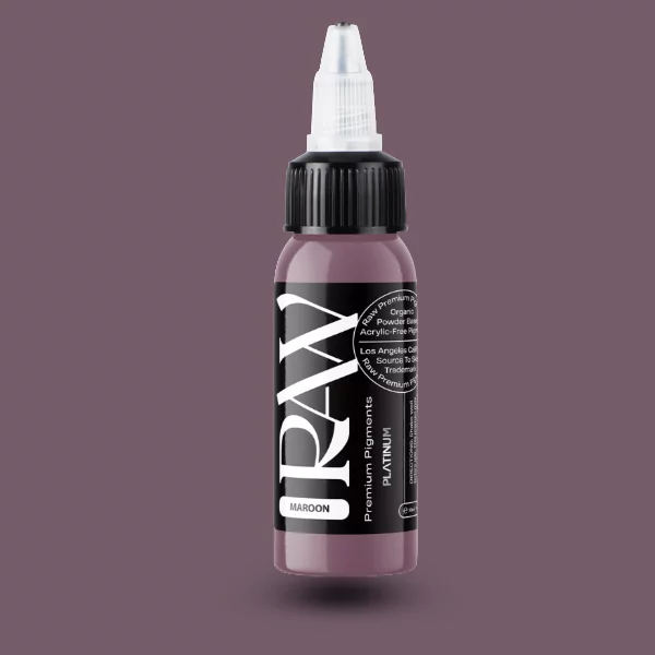 Raw Pigments EU Maroon – gedämpftes, erdiges Staubmauve Tattoo-Pigment, 30ml Flasche