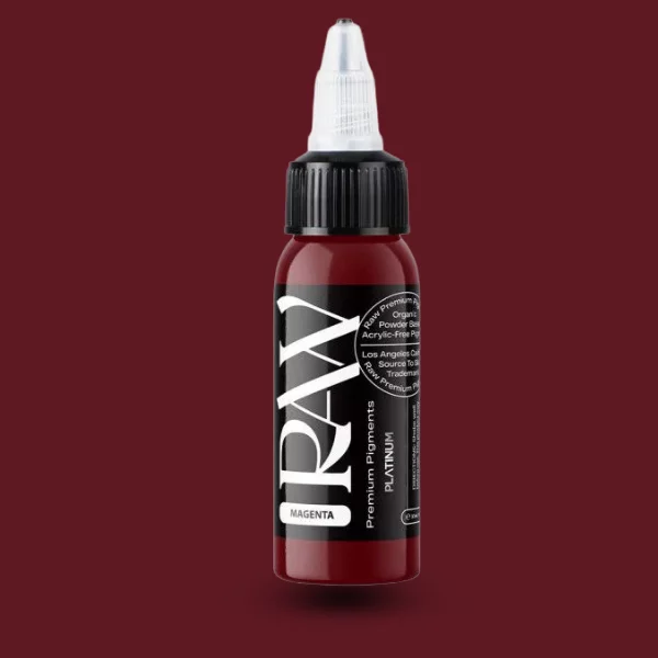 Raw Pigments EU Magenta – dunkles, weinrotes Bordeaux Tattoo-Pigment, 30ml Flasche