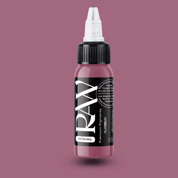 Raw Pigments EU Spoonbill – dunkles, staubiges Mauve-Beerenrosa Tattoo-Pigment, 30ml Flasche