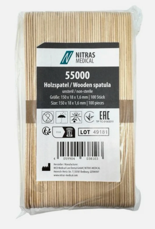 Holz-Mundspatel 100 Stck