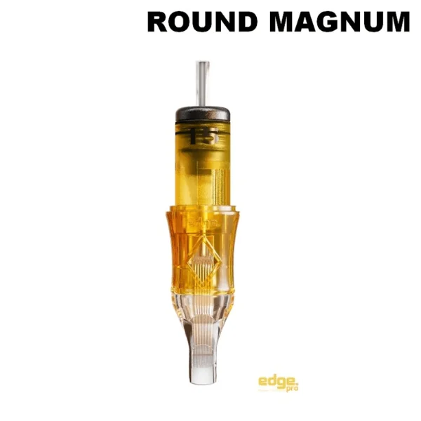 Einzelnes Edge Pro Softedge Magnum Cartridge mit gerundeter            Nadelfront und aufgedruckter Größenangabe