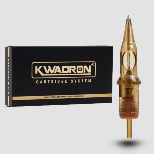 Kwadron Round Shader Cartridges: schwarz-goldene 20er-Packung mit Round Shader Konfiguration