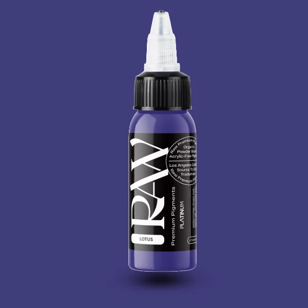 Raw Pigments EU Lotus – sattes, royales Königsblau-Violett Tattoo-Pigment, 30ml Flasche