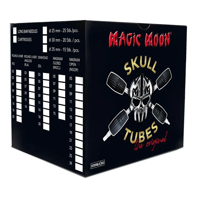 Magic Moon Skull Tubes 30mm 5er RL Angled - 20St.