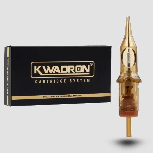 Kwadron Turbo Bold Liner Cartridges: schwarz-goldene 20er-Packung mit eng gebündelter Liner-Konfiguration