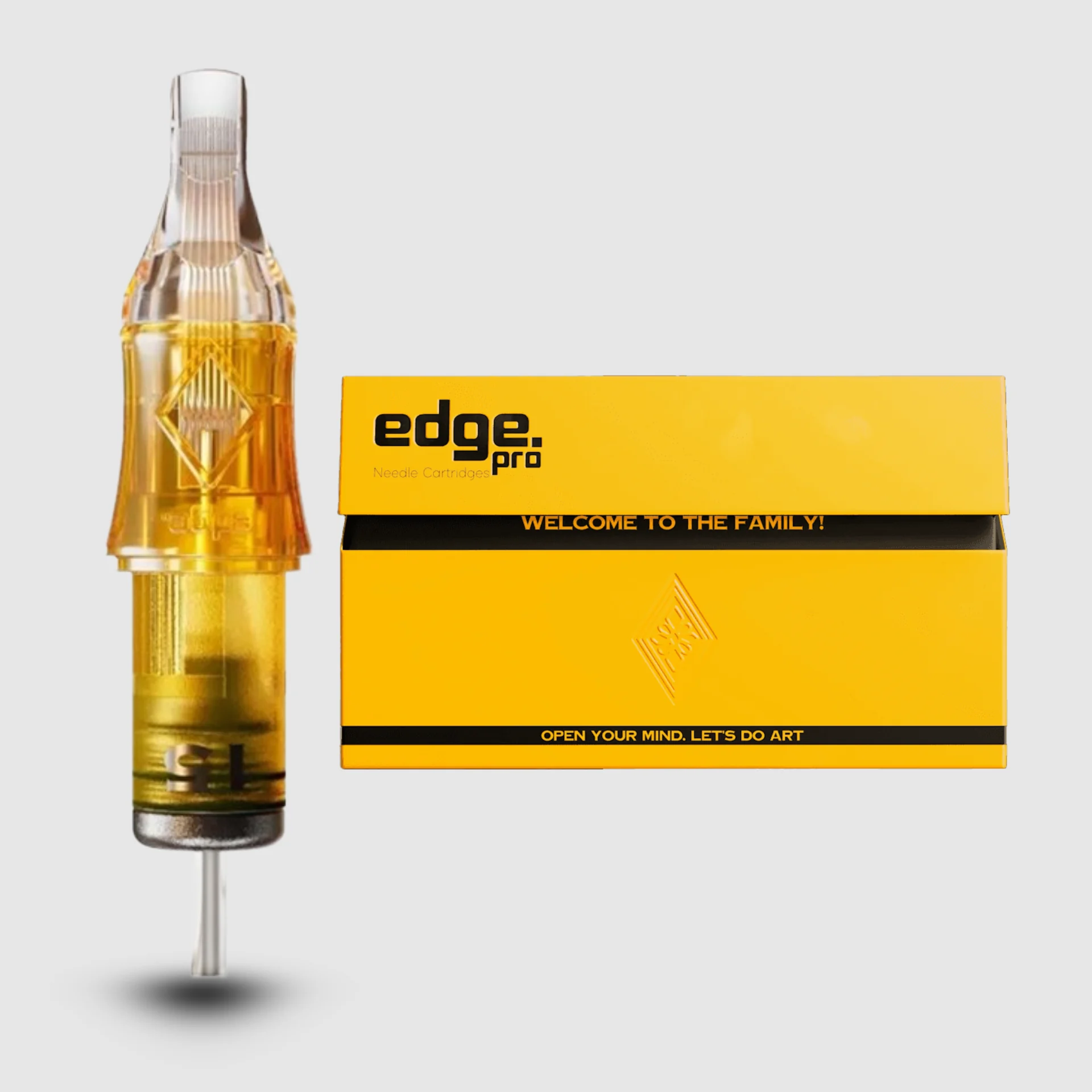 Verpackung der Edge Pro Magnum Cartridges mit 20 Stück,            Nadelstärke und Größe sichtbar auf der Schachtel