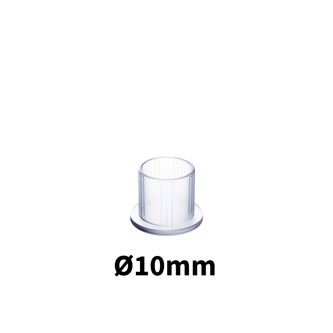 Piranha Tattoo Farbkappen Ø10 mm – 500 transparente Ink Ca